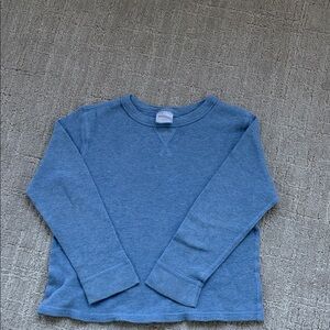 Hanna Andersson Blue Long Sleeve Waffle Tee for Kids